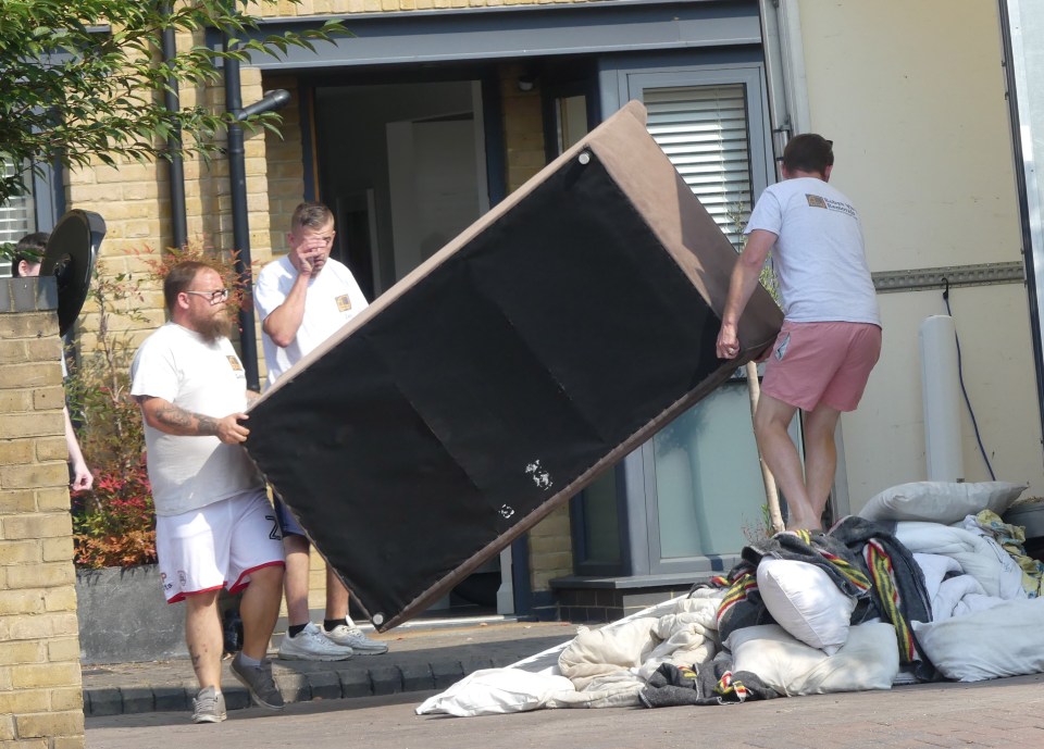 Katherine was seen earlier this week helping removal staff take belongings from her house