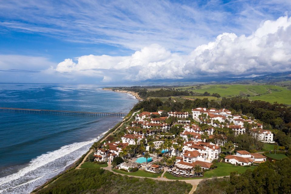 The Ritz Carlton costs from £423 per night and guests have access to two oceanfront saltwater pools with rental cabanas