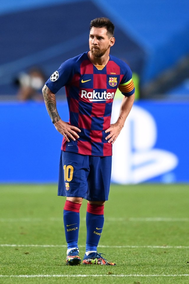 Lionel Messi painted a dejected figure in Barcelona's capitulation