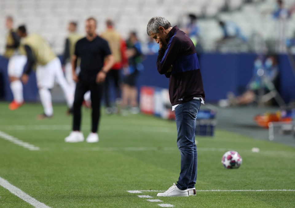 Quique Setien is on the verge of being sacked by Barcelona after a humiliating 8-2 defeat to Bayern Munich