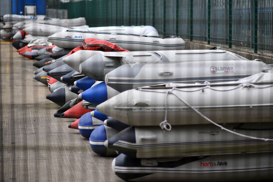 Hundreds of boats are stacked up at Dover