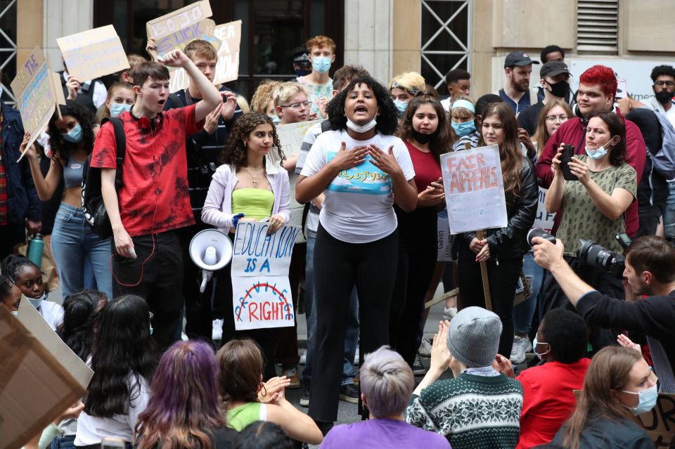 Hundreds of teens gathered for a peaceful protest in Parliament Square