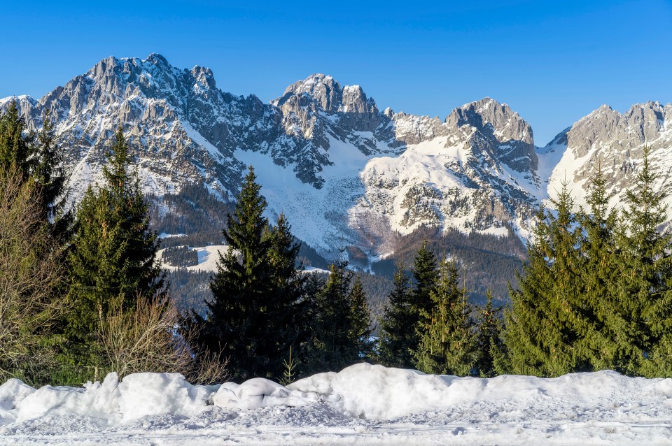 The Wilder Kaiser Nature Reserve in Tyrol (Hint: the snow in the foreground)