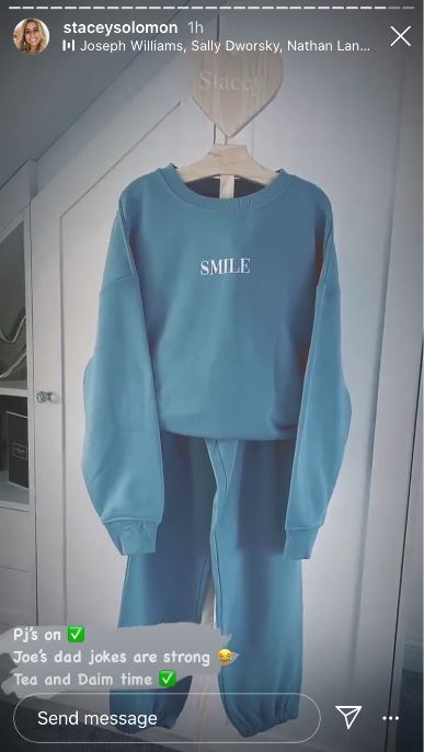 Stacey Solomon shared a photo of her favourite loungewear from Primark on Instagram 