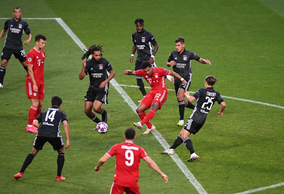 Gnabry scored two goals for Bayern Munich to help fire the Germans into the Champions League final