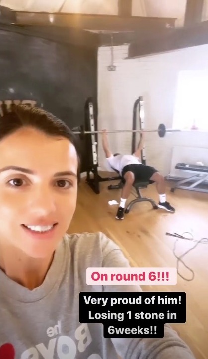 Lucy Mecklenburgh revealed that fiancé Ryan Thomas has lost a stone in just six weeks on her fitness plan