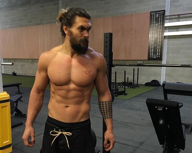 Jason Momoa has shared snaps of his buff build on Instagram