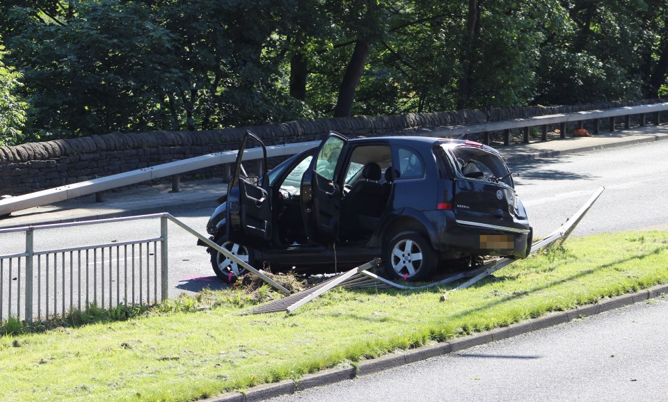 A 13-year-old boy has been seriously injured following a car crash in Halifax