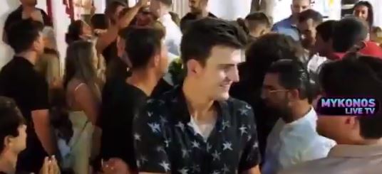 Footage shows Maguire smiling with fans in video which appears to be shot on Wednesday