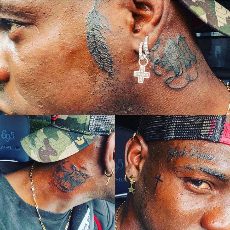 Mario Balotelli revealed his five new tattoos to his 9m Instagram followers