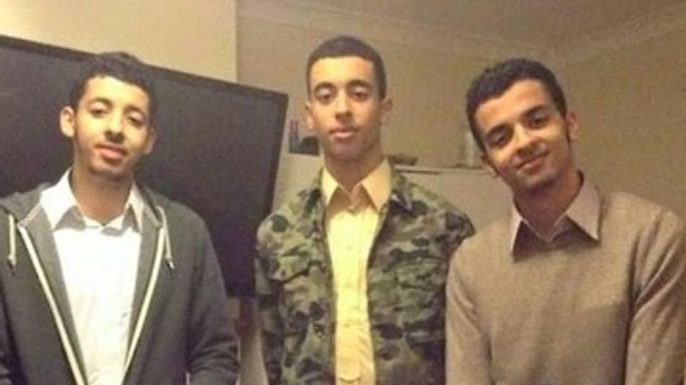 Ismail Abedi, right, is pictured with his brothers Salman (left) and Hashem