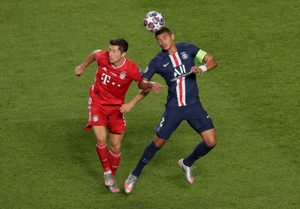 Silva goes toe-to-toe with Robert Lewandowski in the recent Champions League final