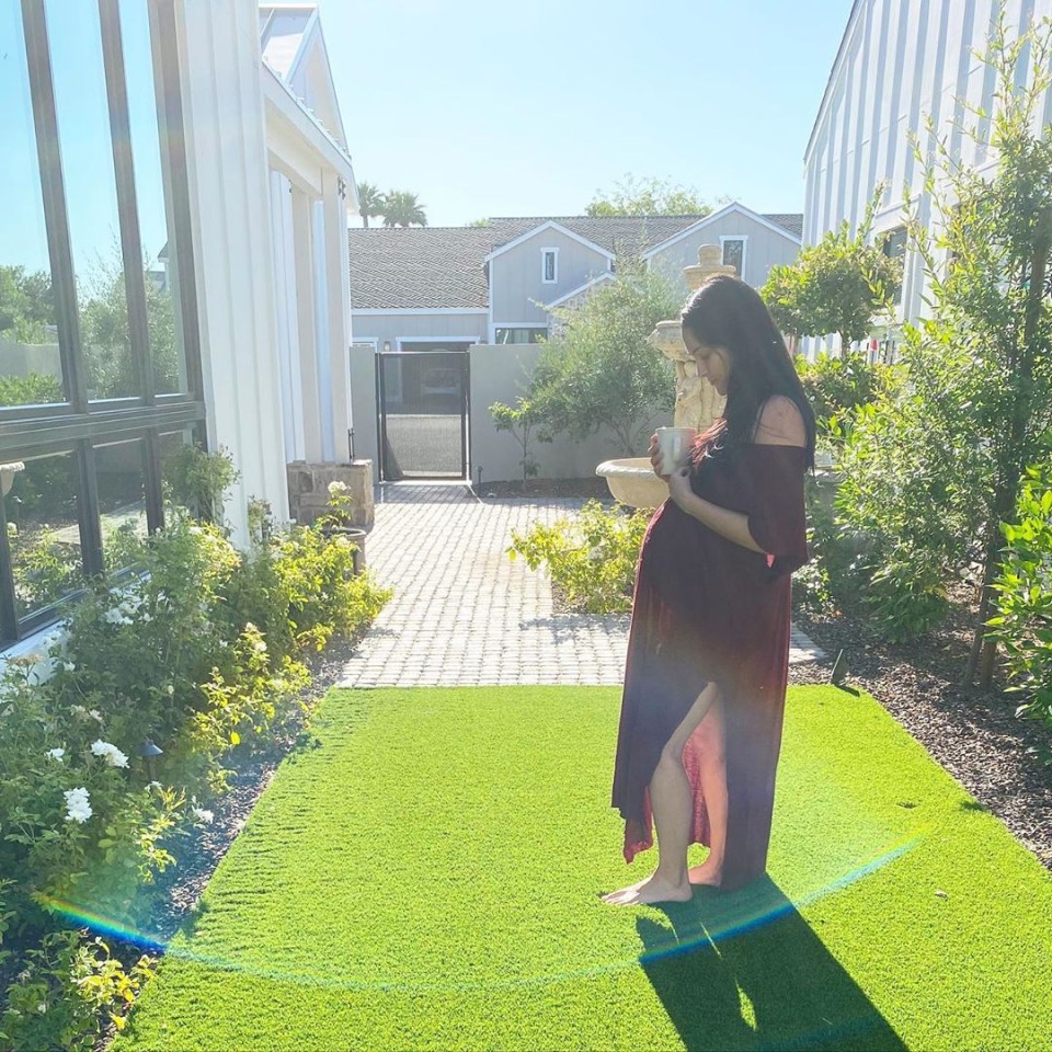 The Arizona home is part of a gated community with artificial turf in the garden