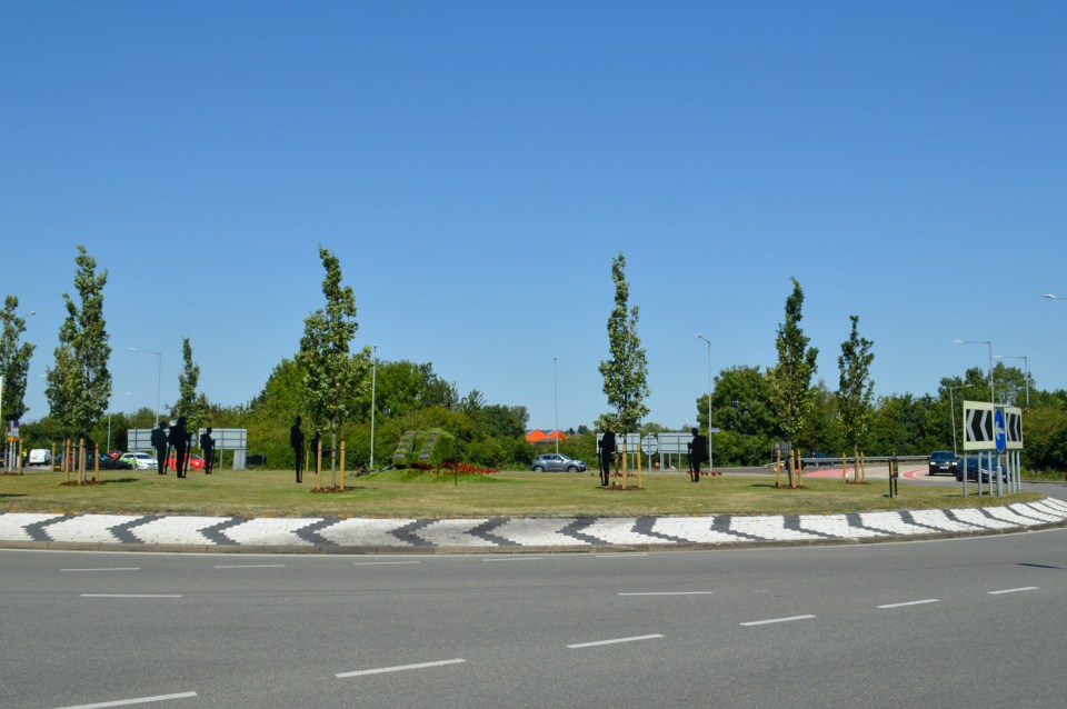 The roundabout's system can quickly funnel traffic from busy roads to smaller routes