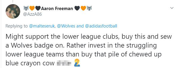 This Wolves fan was even prepared to adopt a different club's kit