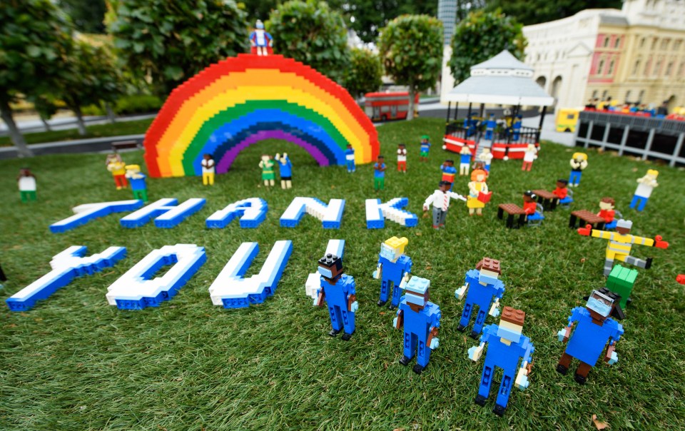 Legoland has put on a display to thank key workers