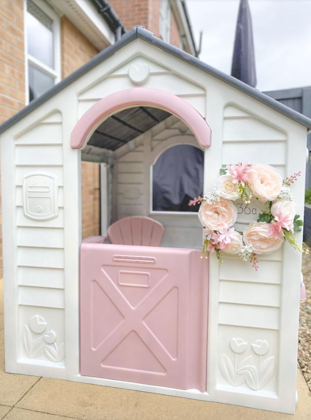 The playhouse was transformed with a lick of paint