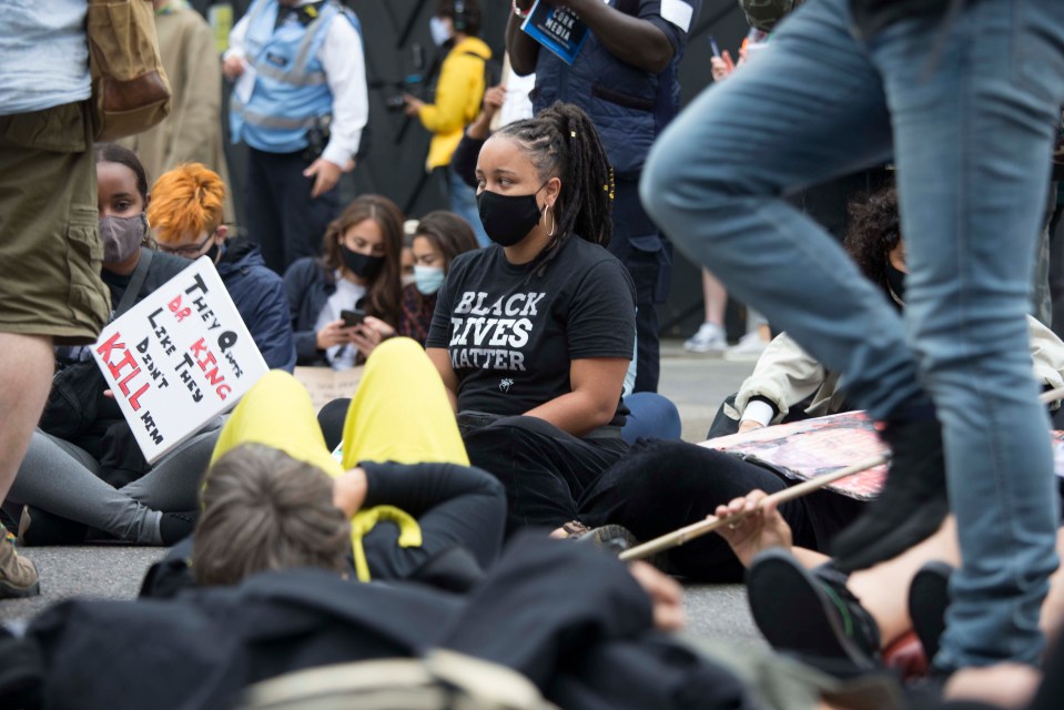 Marchers blocked traffic on London’s roads