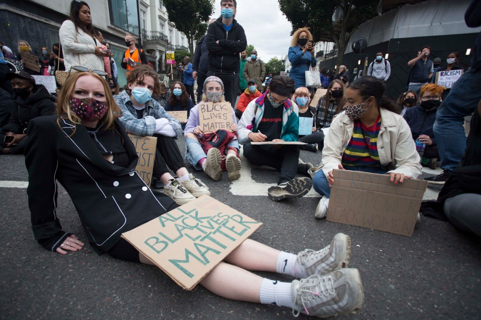 Demonstrators are also marching for a re-examination of the justice system