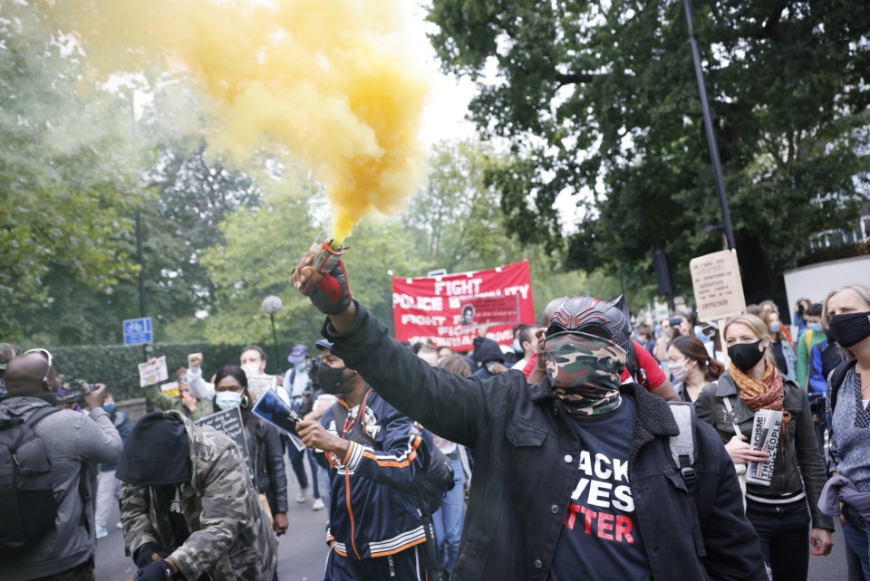 The anti-racism demonstration is set to end at Hyde Park