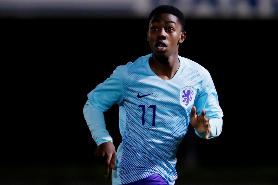 Van Axel Dongen has three caps for the Netherlands' Under-16s