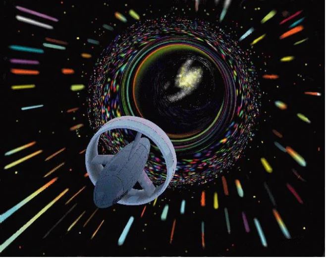 An artists impression of a wormhole