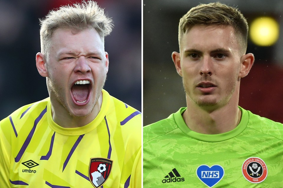 Sheffield United dropped a huge hint that Dean Henderson (right) would return to Man Utd by bidding for Aaron Ramsdale