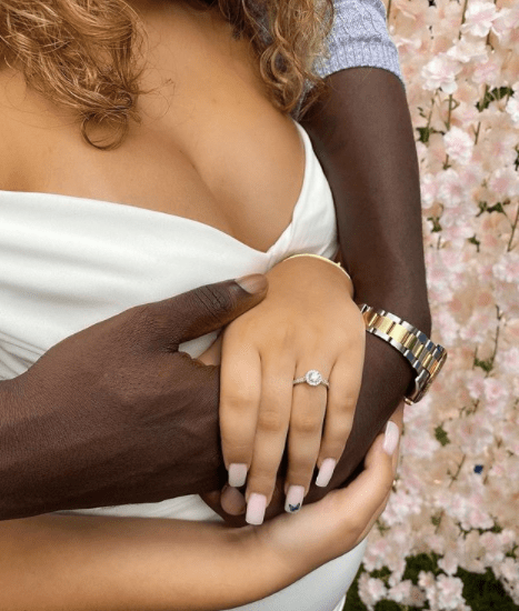 The Love Island star has shared a picture of her diamond ring