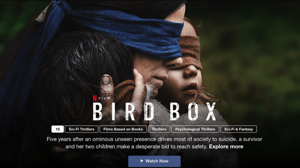 You can watch Bird Box for free