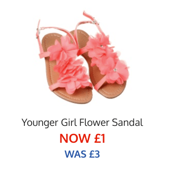 These flowery sandals have also been reduced to just £1