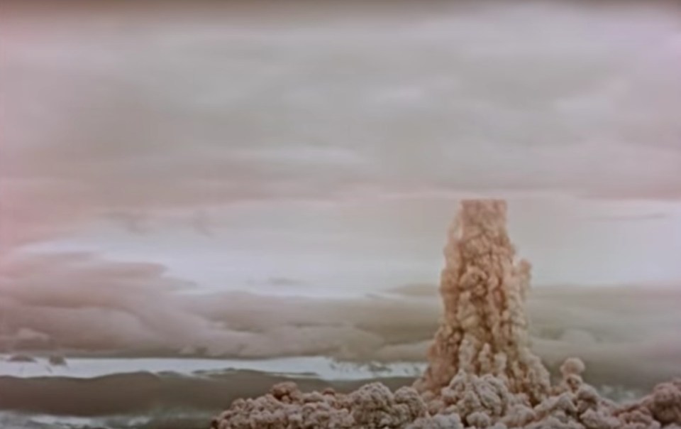 The Tsar Bomba blast sent a column of dust and debris 42 miles into the sky