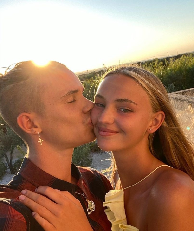 Romeo Beckham posted a loved-up selfie with girlfriend Mia today