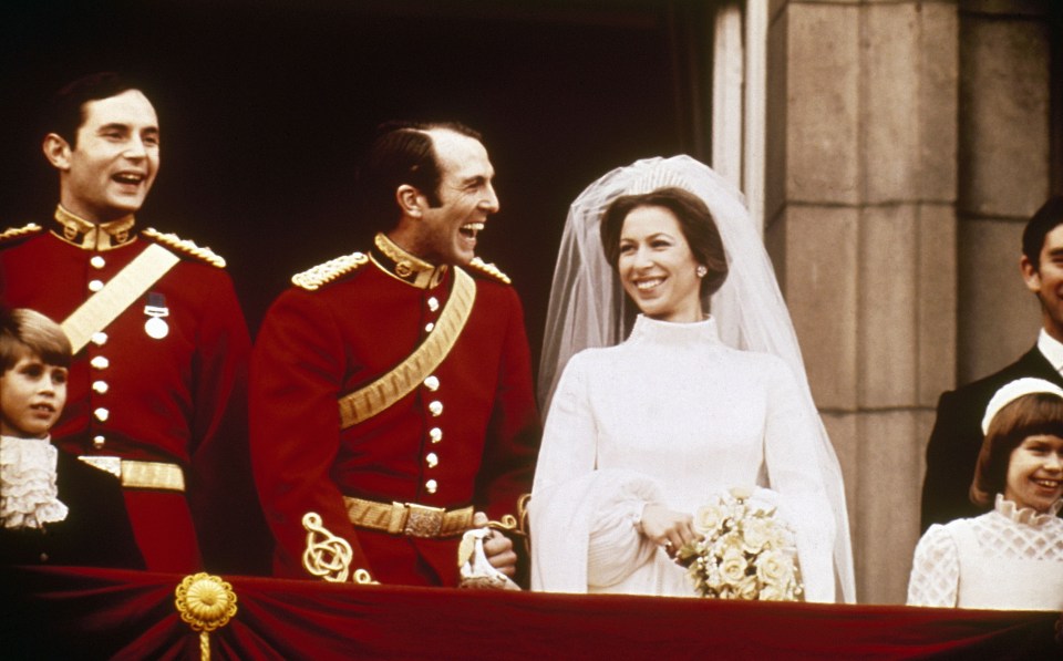 Anne wed Captain Mark Phillips in 1973