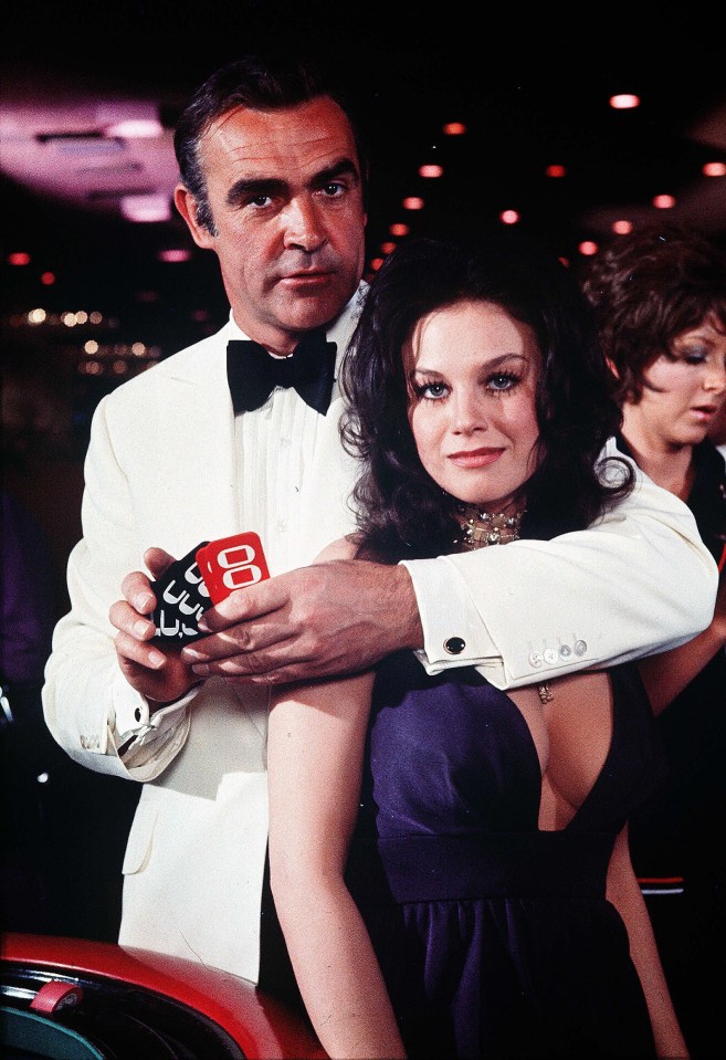 Sean Connery playing his cards right with Lana Wood in Diamonds Are Forever