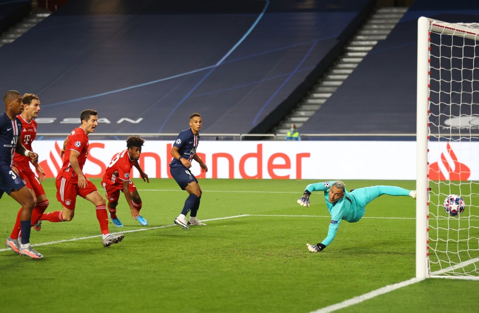 Kingsley Coman headed Bayern into the lead 