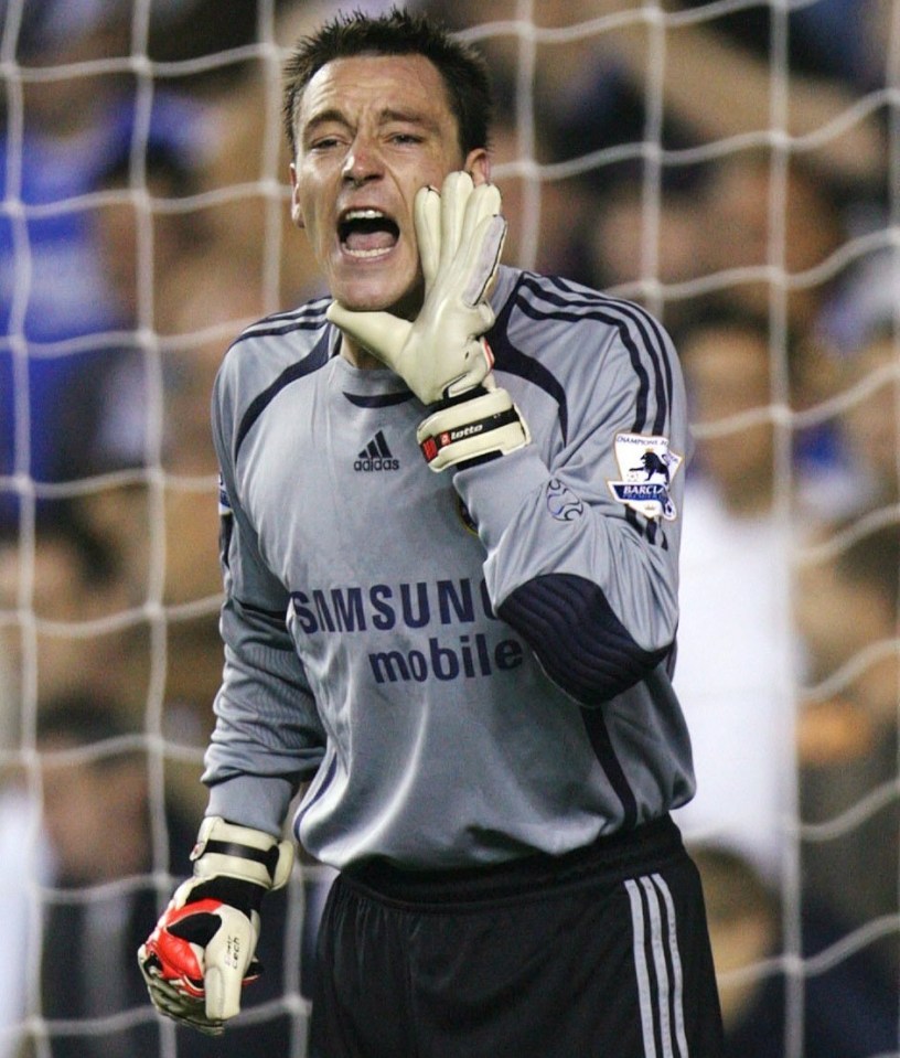 John Terry famously played in goal for Chelsea against Reading in 2006