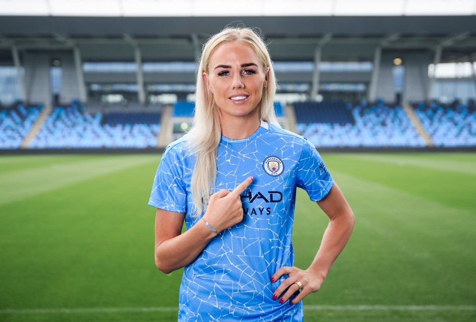 Alex Greenwood signed for City on a three-year deal from Lyon