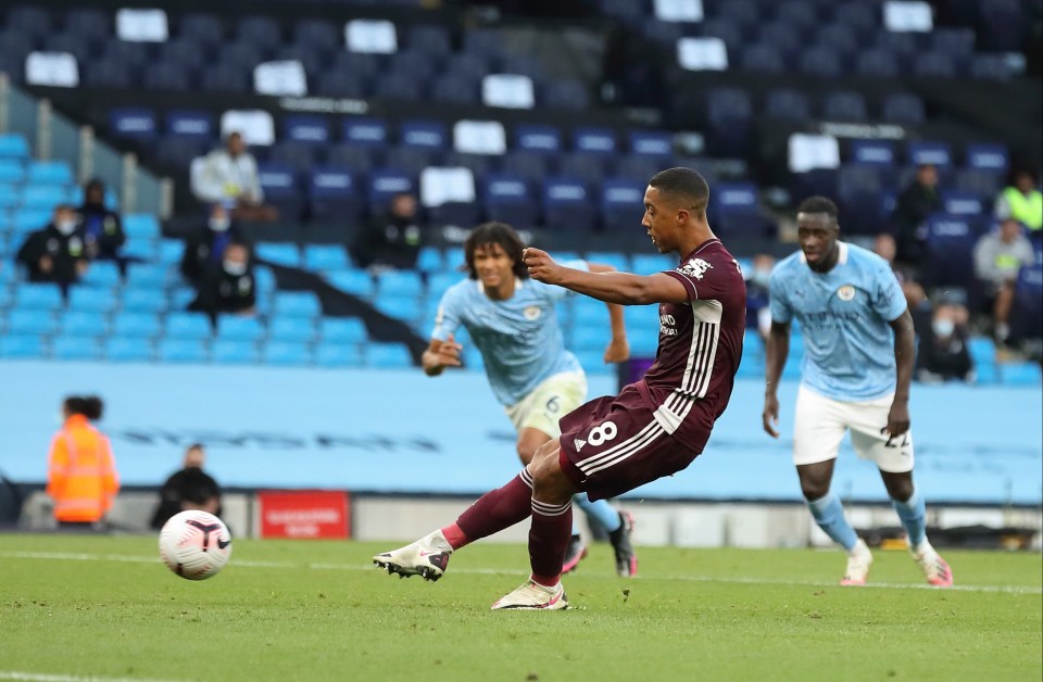 Tielemans netted the final goal from the spot after Vardy had been subbed