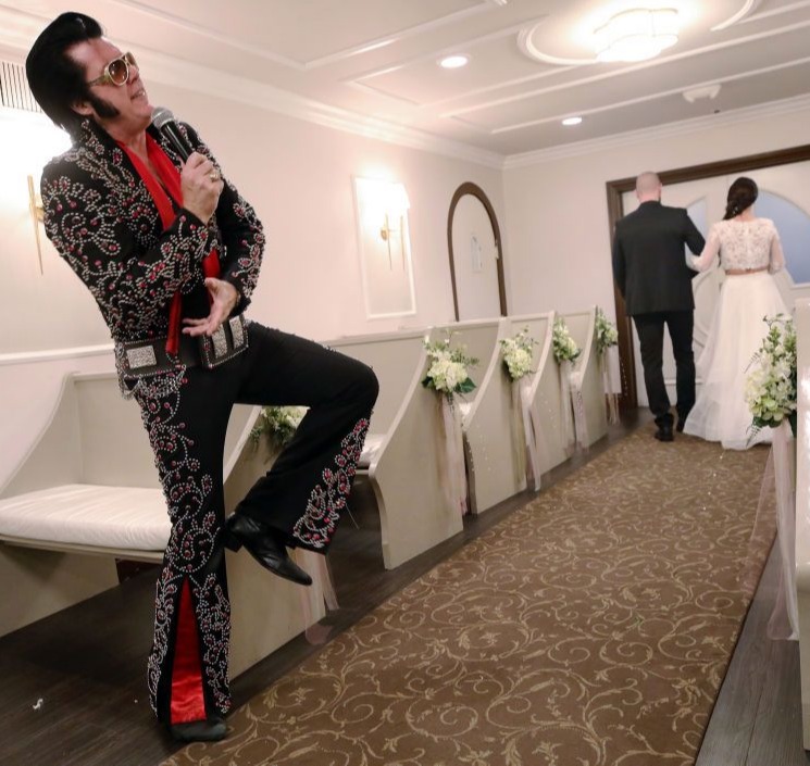 Legendary Elvis impersonator Brendan Paul married Lily and David