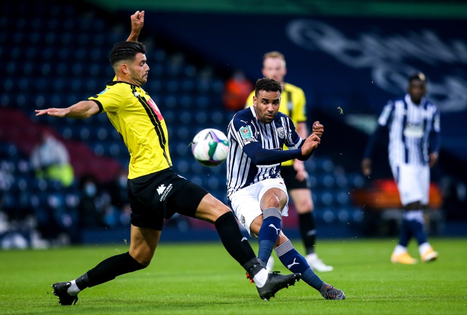 Hal Robson-Kanu scored a superb strike in West Brom's 3-0 win against Harrogate