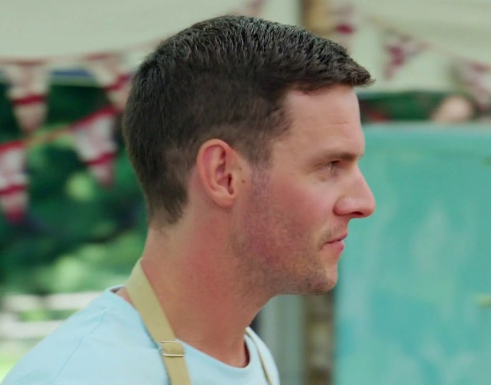 Bake Off contestant Dave looked furious after his cake took a tumble