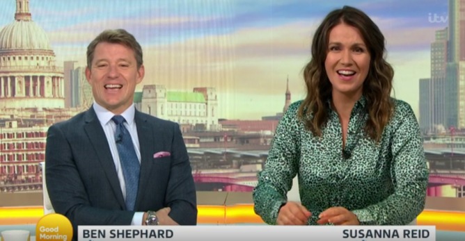 Susanna Reid looked double the size of Ben Shephard this morning