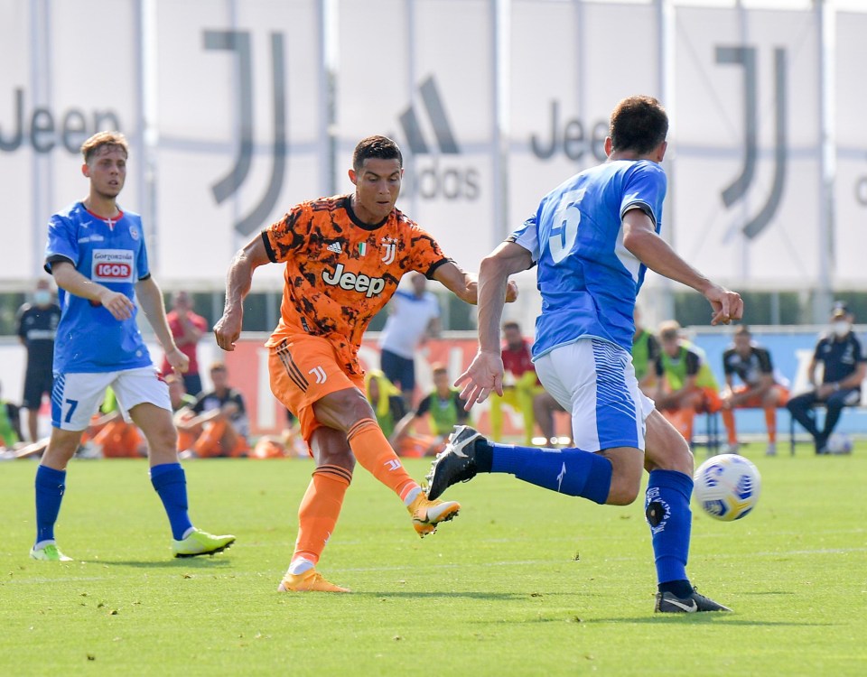 Cristiano Ronaldo opened the scoring for Juventus in their 5-0 pre-season friendly win over Novara