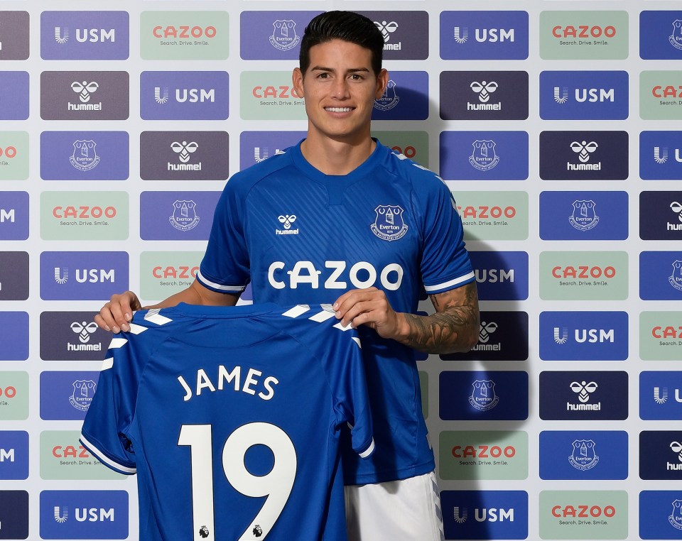 Rodriguez will wear the No19 shirt at Goodison Park