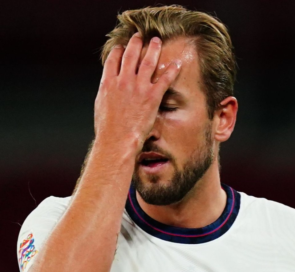 Kane couldn't believe it when his late chance was cleared off the line