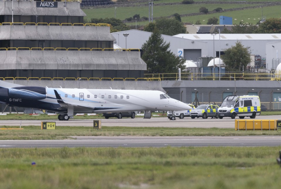 The plane has been used by the Queen and featured the letters 'G-THFC'