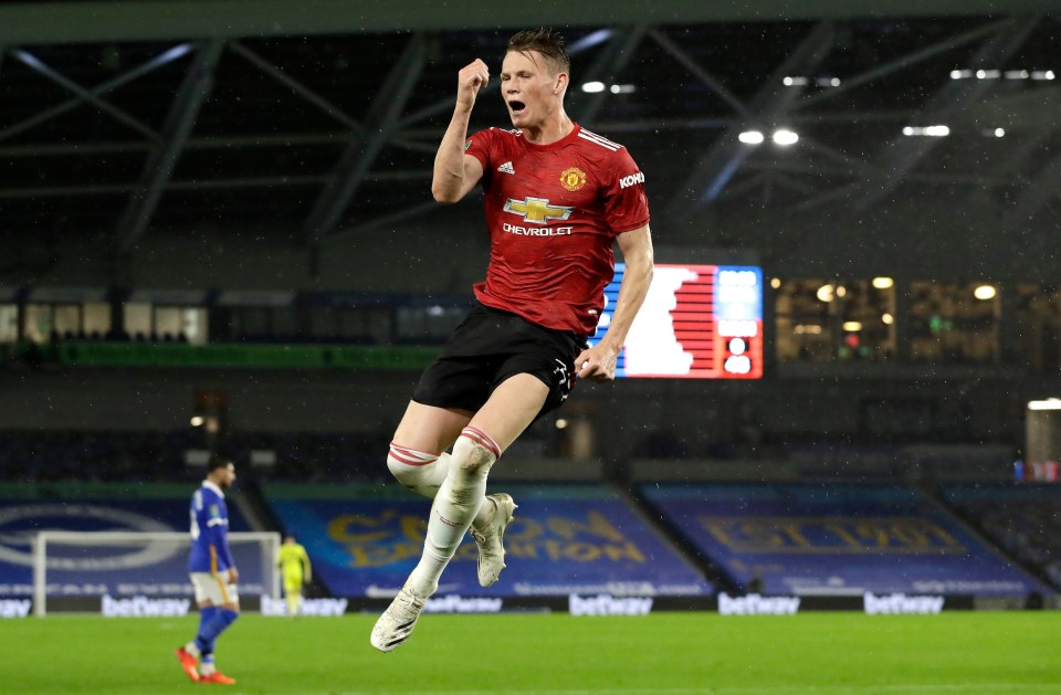 Scott McTominay put Man Utd ahead at Brighton