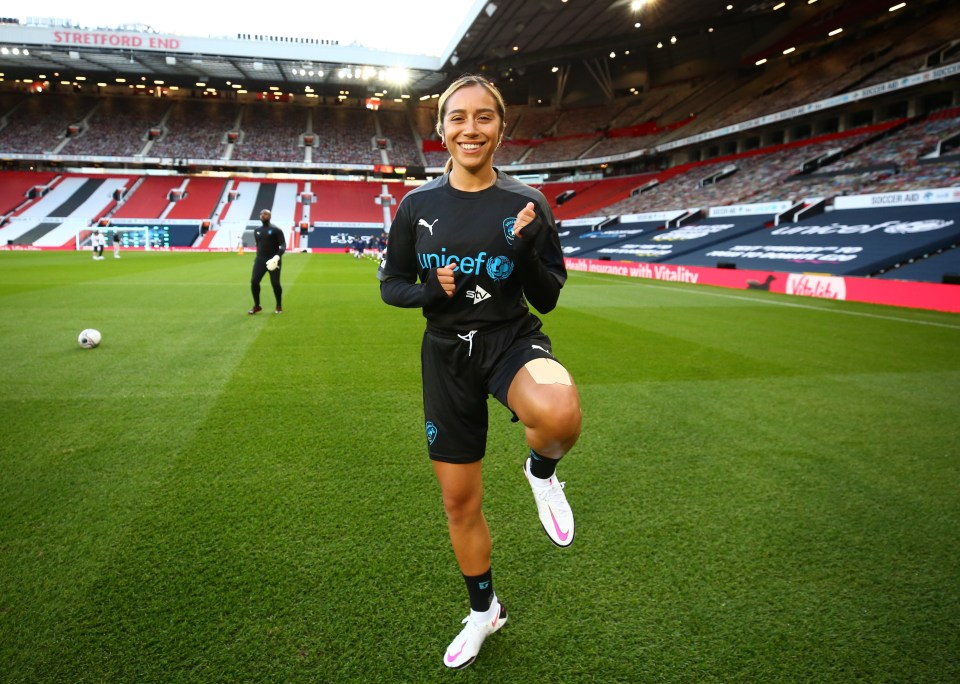 Chelcee plays for Fulham Ladies and took part in Soccer Aid last weekend