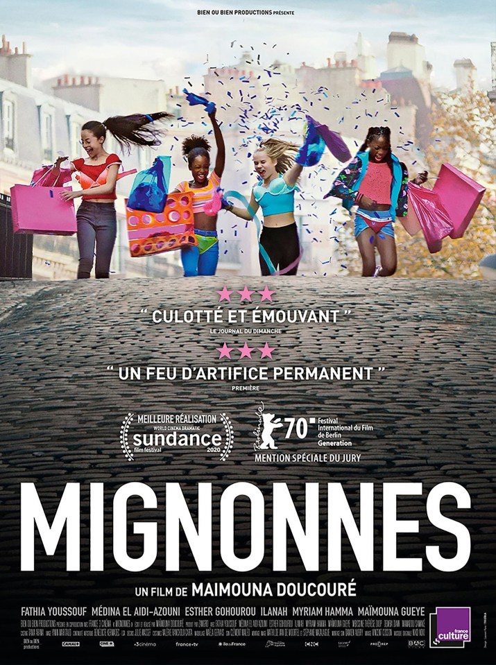 The French poster used a photo of the girls shopping