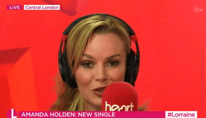 Amanda Holden fought back tears on Lorraine as she discussed her new single